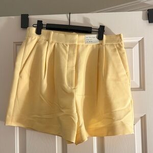 Abercrombie & Fitch High Waist Yellow Shorts